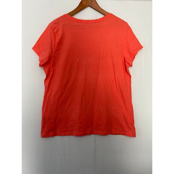 Nautica Orange Short Sleeve T-Shirt with Nautica Script Size XXL NWOT - Picture 6 of 8